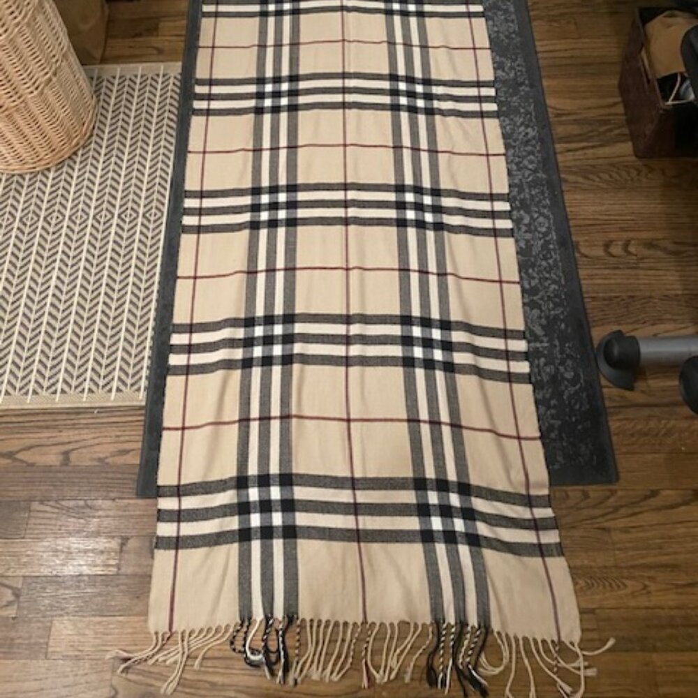 Burberry style plaid wrap